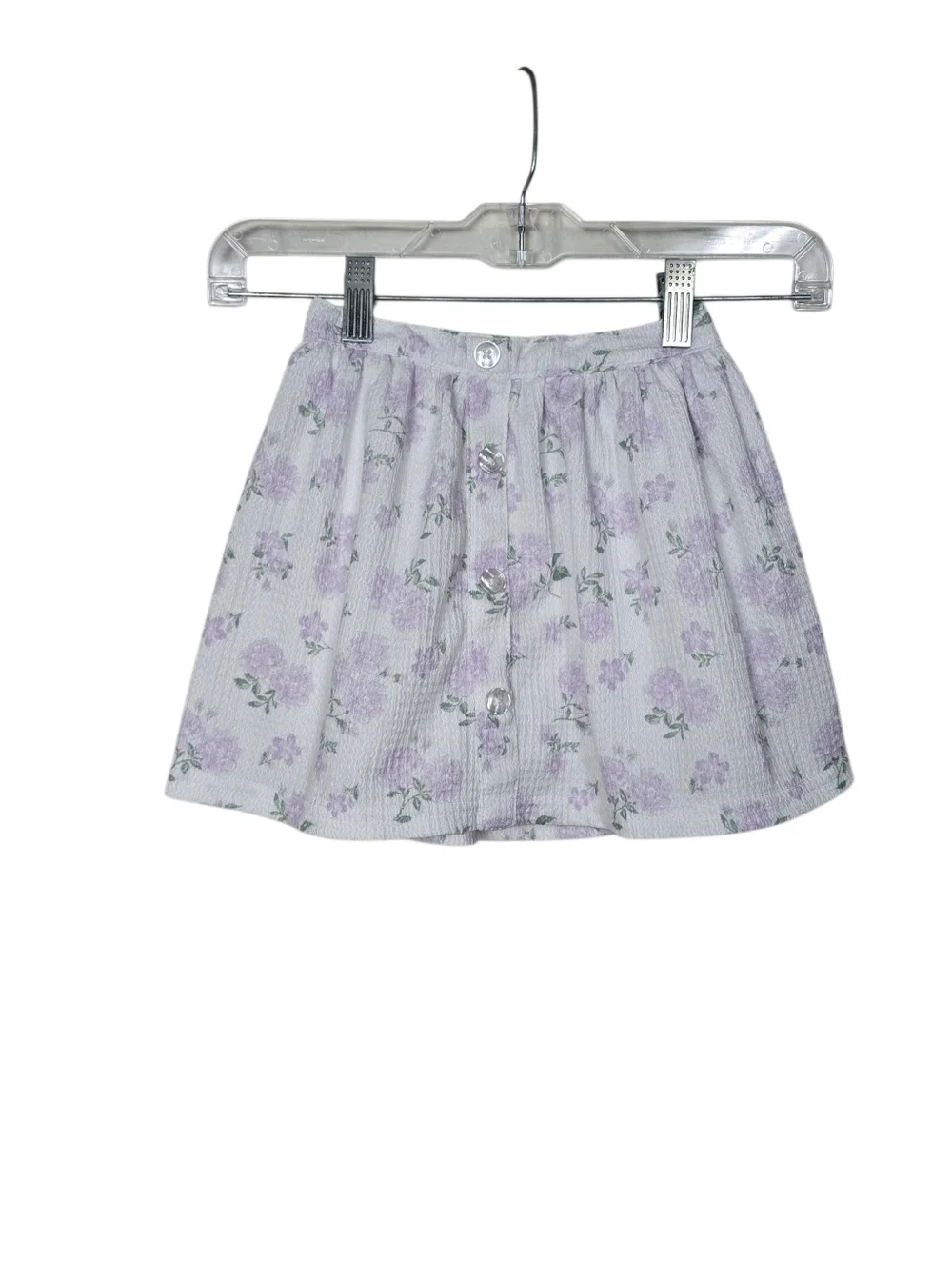 Draper James Toddler Skirt Lavender Floral Seersucker Faux Button Front Preppy
